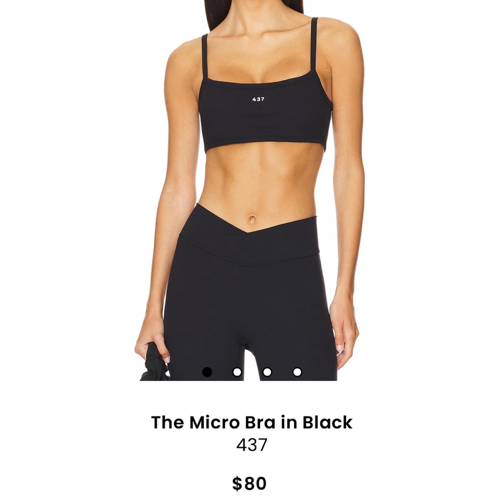 437 sport bra black small